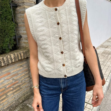 Esther Vest | PetiteKnit | Printed Pattern in option at Knit With Me yarn shop