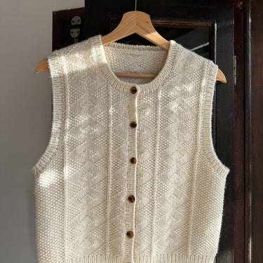 Esther Vest | PetiteKnit | Printed Pattern in option at Knit With Me yarn shop