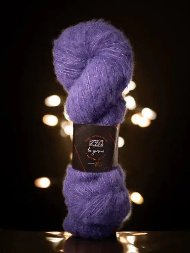 Fluff by Walcot x Les Garçons | Alpaca, Merino & Yak Blend, Color: Amethyst, Discover Fluff yarn by Walcot Yarns & Les Garçons – a luxurious brushed blend of baby alpaca, merino, silk, and yak. Soft, sport weight yarn., Knit With Me