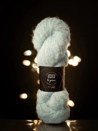 Fluff by Walcot x Les Garçons | Alpaca, Merino & Yak Blend, Color: Mist, Discover Fluff yarn by Walcot Yarns & Les Garçons – a luxurious brushed blend of baby alpaca, merino, silk, and yak. Soft, sport weight yarn., Knit With Me