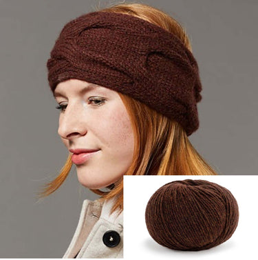 Ilma Kit with Lamana Como Grande, Color: 73M Rust, This ear warmer, by the designers at Lamana, is just gorgeous! It is a super quick knit, so a great quick knit gift, or perfect if in need of a finished object quick hit! It's knitted back and forth and t