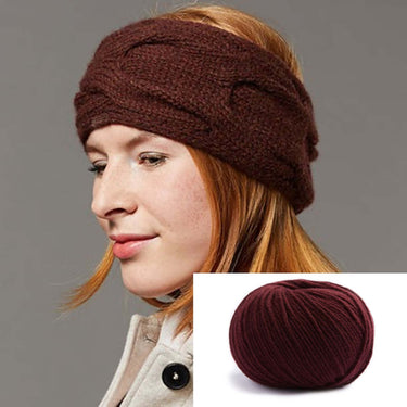 Ilma Kit with Lamana Como Grande, Color: 16 Bordeaux, This ear warmer, by the designers at Lamana, is just gorgeous! It is a super quick knit, so a great quick knit gift, or perfect if in need of a finished object quick hit! It's knitted back and forth an