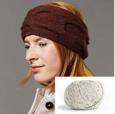 Ilma Kit with Lamana Como Grande, Color: 57R Marble, This ear warmer, by the designers at Lamana, is just gorgeous! It is a super quick knit, so a great quick knit gift, or perfect if in need of a finished object quick hit! It's knitted back and forth and