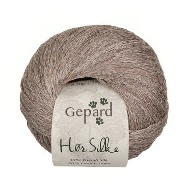 Hor Silke linen and tussah silk yarn by Gepard Garn in 144 Raw Linen