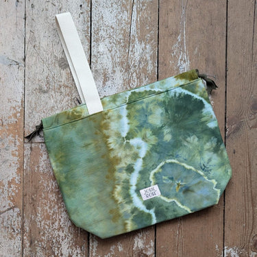 Ice Dyed Project Bags - XLarge in Richmond Park Z45 option at Knit With Me yarn shop
