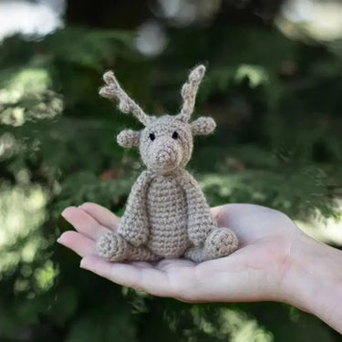 TOFT Mini Reindeer Kit | Beginner-Friendly Crochet Gift, , Crochet Mini Donna the Reindeer with TOFT’s Level 1 kit. Perfect festive project for beginners with DK wool, hook, stuffing & pattern., Knit With Me