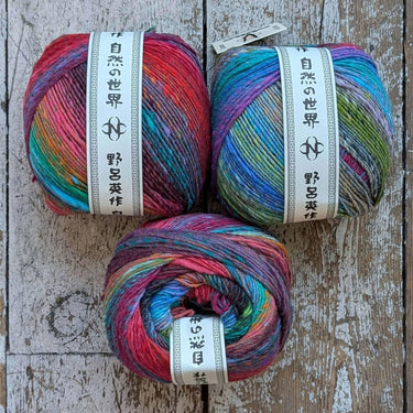 Noro | Ito | Colour Changing Yarn Barrels, colour: Yubari 3, Ito is a slubby, worsted weight yarn. 100% wool yarn wound into BIG 200 gram barrels. Ito from Noro will never stop pleasing with this colour changing yarn., Knit With Me