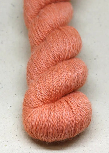John Arbon | Knit By Numbers | British Yarn, Colour: Orange 16, This base has lustre and drape, but still packed with crisp stitch definition and soft enough to wear next to the skin. With an innovative colour palette providing the precise shade. Each col