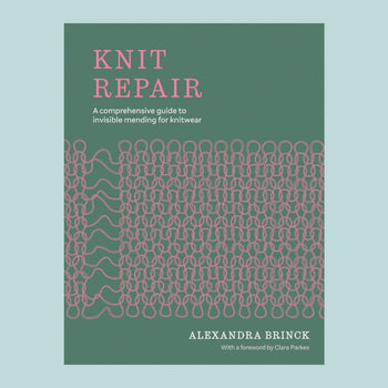 Knit Repair by Alexandra Brinck book cover at Knit With Me