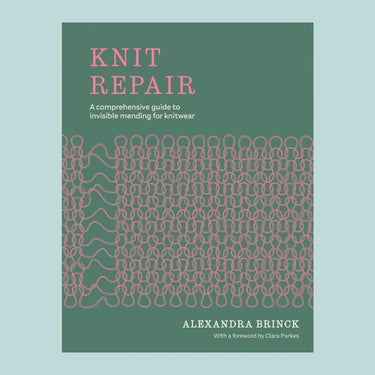 Knit Repair by Alexandra Brinck book cover at Knit With Me