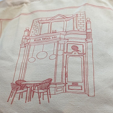 Knit With Me 100% Cotton Tote in option at Knit With Me yarn shop