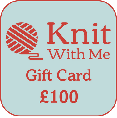 Knit With Me | Gift Card for Yarns, Notions & Classes, Denominations: £100.00, Treat a knitter or crocheter with a Knit With Me gift card! Redeemable online or in-store for yarns, notions, or workshops. Emailed immediately., Knit With Me