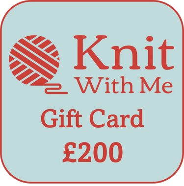 Knit With Me | Gift Card for Yarns, Notions & Classes, Denominations: £200.00, Treat a knitter or crocheter with a Knit With Me gift card! Redeemable online or in-store for yarns, notions, or workshops. Emailed immediately., Knit With Me