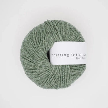 Knitting for Olive Heavy Merino yarn in light green color, made from 100% Merino wool from New Zealand.