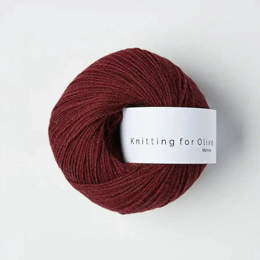 Knitting For Olive | Merino | Fingering Weight, Color: Bordeaux, Soft, breathable merino wool yarn for ethical knitwear. Fingering weight, non-mulesed & ideal knitting wool UK for layering & outdoor makes, Knit With Me