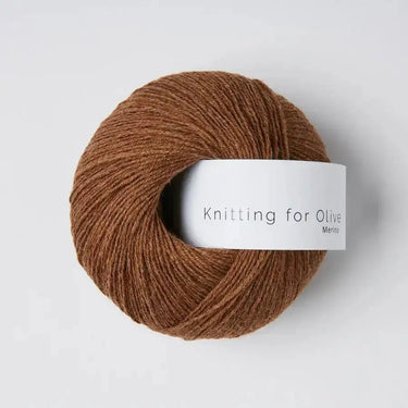Knitting For Olive | Merino | Fingering Weight, Color: Dark Congnac, Soft, breathable merino wool yarn for ethical knitwear. Fingering weight, non-mulesed & ideal knitting wool UK for layering & outdoor makes, Knit With Me