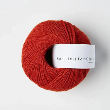 Knitting For Olive | Merino | Fingering Weight, Color: Pomegranate, Soft, breathable merino wool yarn for ethical knitwear. Fingering weight, non-mulesed & ideal knitting wool UK for layering & outdoor makes, Knit With Me