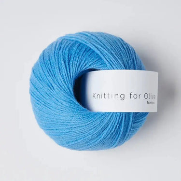 Knitting For Olive | Merino | Fingering Weight, Color: Poppy Blue, Soft, breathable merino wool yarn for ethical knitwear. Fingering weight, non-mulesed & ideal knitting wool UK for layering & outdoor makes, Knit With Me