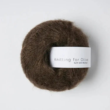Knitting For Olive | Soft Silk Mohair, colour: Brown Bear, A luxurious mohair yarn blend. Finest Kid Mohair and Mulberry silk fingering yarn. This yarn is incredible held double or with Knitting For Olive Merino, Knit With Me