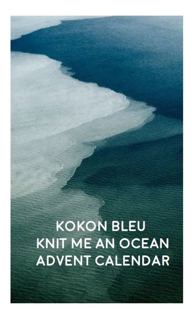 Kokon Blue Knit Me Ocean Yarn Advent Calendar featuring ocean-inspired design, perfect for knitting enthusiasts. Pre-order now!