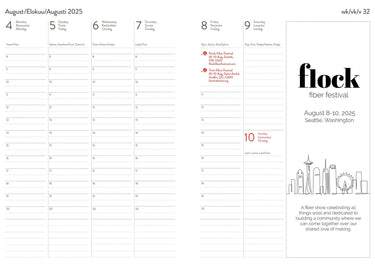 Laine - Knitting Year 2025 Planner, , The Knitter’s Year 2025 is more than just a weekly planner; it is a beautifully designed, practical companion tailored especially for knitters and makers. This indispensable everyday tool offers ample space to make pe