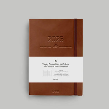 Laine - Knitting Year 2025 Planner, , The Knitter’s Year 2025 is more than just a weekly planner; it is a beautifully designed, practical companion tailored especially for knitters and makers. This indispensable everyday tool offers ample space to make pe