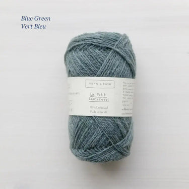 Le Petit Lambswool | Biches and Buches, colour: Blue Green, The lambswool blend provides the perfect balance of structure and drape. This fingering-weight yarn is a Scottish lambswool with tweed yarn speckles. , Knit With Me