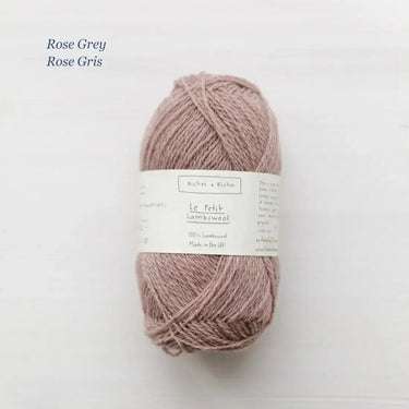 Le Petit Lambswool | Biches and Buches, colour: Rose Grey, The lambswool blend provides the perfect balance of structure and drape. This fingering-weight yarn is a Scottish lambswool with tweed yarn speckles. , Knit With Me