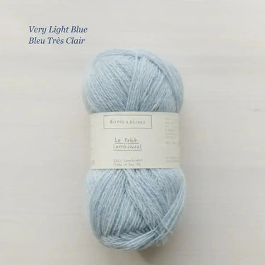 Le Petit Lambswool | Biches and Buches, colour: Very light Blue, The lambswool blend provides the perfect balance of structure and drape. This fingering-weight yarn is a Scottish lambswool with tweed yarn speckles. , Knit With Me