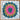 Colorful granny square with floral pattern for Crochet a Granny Square Workshop.