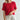 Lillie Tee knitted in red, full front view