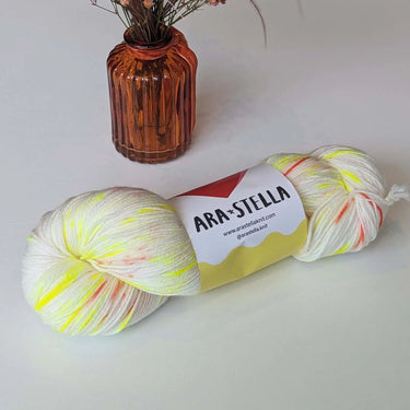ARA STELLA Luxe Sock Yarn | Hand-Dyed Merino Blend 4ply, Color: Match Point, Lusciously soft ARA STELLA Luxe Sock yarn, hand-dyed in Surrey. Made with extra fine superwash merino and nylon for strength. Ideal for socks & scarves., Knit With Me