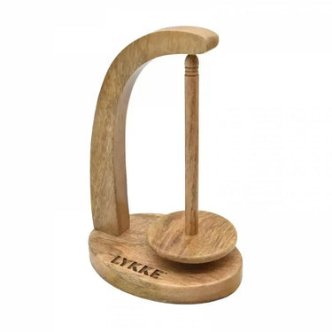 Lykke Wooden Yarn Holder | Magnetic Rotating Yarn Stand, Colour: Mango, Discover Lykke’s handcrafted wooden yarn holder with magnetic rotating spool — beautiful, practical, and sustainable. Perfect for knitting and crochet projects, Knit With Me
