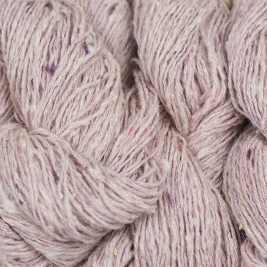 BC Garn | Tussah Tweed | Cruelty-Free Silk Yarn, Colour: 01 Rose-Creme, Tussah Tweed by BC Garn is a light fingering silk yarn with tweed texture. Cruelty-free, softens with wear—perfect for summer knits and layering., Knit With Me