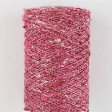 BC Garn | Tussah Tweed | Cruelty-Free Silk Yarn, Colour: 032 Bordeaux Crème Mix, Tussah Tweed by BC Garn is a light fingering silk yarn with tweed texture. Cruelty-free, softens with wear—perfect for summer knits and layering., Knit With Me