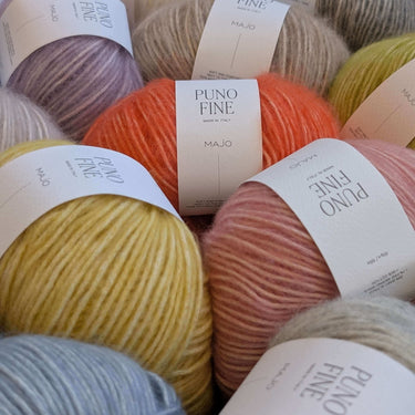 Puno Fine by Majo Garn | Luxurious Alpaca & Cotton Yarn, Colour: Ivory 100, Shop Puno Fine by Majo Garn—a luxurious blend of baby alpaca, merino, and cotton. Lightweight, soft, ethical, and perfect for delicate knitting projects, Knit With Me
