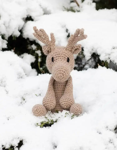 TOFT | Donna the Reindeer Kit | Amigurumi Crochet Toy, , Crochet Donna the Reindeer with this TOFT festive kit! Includes wool, hook & stuffing—ideal UK amigurumi project for confident crocheters., Knit With Me