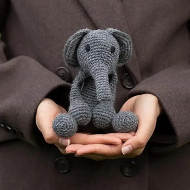 TOFT | Bridget the Elephant Kit | Beginner Crochet Animal, , Crochet Bridget the Elephant with this bestselling TOFT kit. Includes UK wool, hook & tools—perfect beginner project or thoughtful gift., Knit With Me