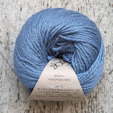 Eden Cottage | Milburn DK | Bluefaced Leicester & Silk Yarn, Color: Estuary, Milburn DK blends British BFL & Mulberry silk for sheen, warmth & wearability. Soft, durable yarn—machine washable & perfect for garments., Knit With Me