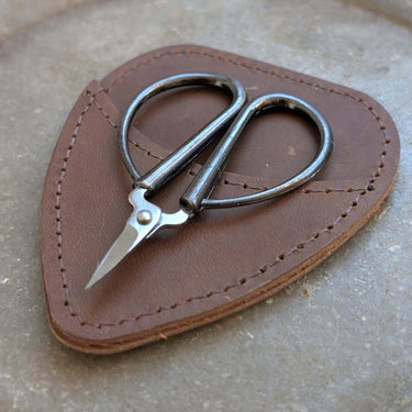 Mini Bonsai Scissors + Real Leather Sleeve - Knit With Me