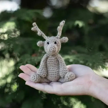 TOFT Mini Reindeer Kit | Beginner-Friendly Crochet Gift, , Crochet Mini Donna the Reindeer with TOFT’s Level 1 kit. Perfect festive project for beginners with DK wool, hook, stuffing & pattern., Knit With Me