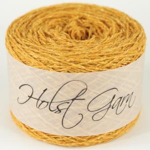 Holst Garn | Tides Yarn | Wool Silk Tweed Blend, Colour: Mustard, Tweed-effect yarn in wool & silk—Tides is soft, drapey & ideal knitting wool UK for garments, lace & crochet. Blooms beautifully after washing., Knit With Me