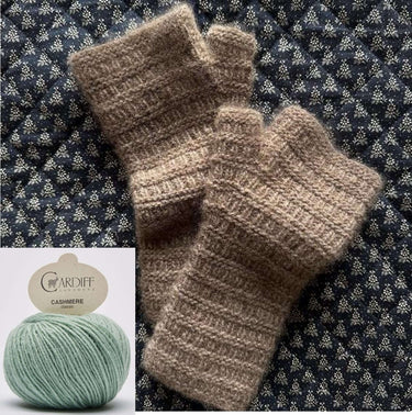 My Favourite Things Gloves No. 1 Fingerless Gloves Kit with Cardiff Cashmere, Colour: 591 RUNNER, Gloves No. 1 by My Favourite Things are a luxurious pair of fingerless gloves worked in a simple textured pattern. I knitted a pair over Christmas 2023 and c