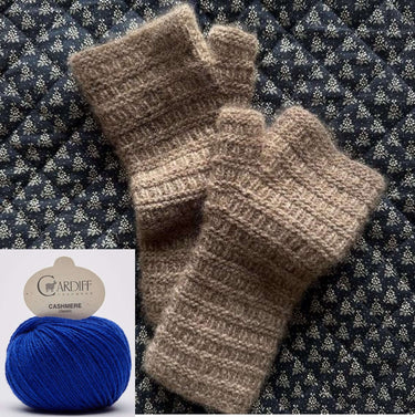 My Favourite Things Gloves No. 1 Fingerless Gloves Kit with Cardiff Cashmere, Colour: 666 ZAR, Gloves No. 1 by My Favourite Things are a luxurious pair of fingerless gloves worked in a simple textured pattern. I knitted a pair over Christmas 2023 and cann