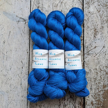 Wild Atlantic | Niamh | Merino & Silk Yarn, Colour: Atlantic, A luxurious blend of silk and merino combined to produce this beautifully soft base. Niamh means lustre, radiance and brightness which is this sumptuous yarn. With wonderful stitch definition a