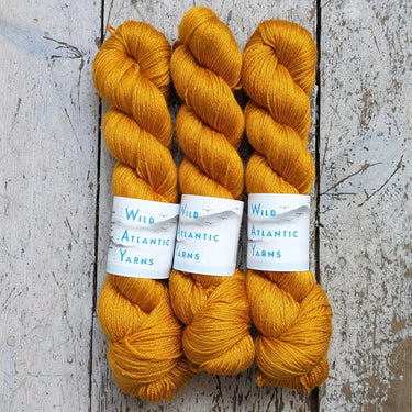 Wild Atlantic | Niamh | Merino & Silk Yarn, Colour: Copper Kettle, A luxurious blend of silk and merino combined to produce this beautifully soft base. Niamh means lustre, radiance and brightness which is this sumptuous yarn. With wonderful stitch definit