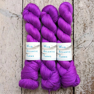 Wild Atlantic | Niamh | Merino & Silk Yarn, Colour: Nebula, A luxurious blend of silk and merino combined to produce this beautifully soft base. Niamh means lustre, radiance and brightness which is this sumptuous yarn. With wonderful stitch definition and