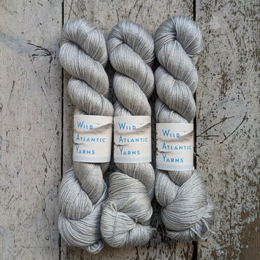 Wild Atlantic | Niamh | Merino & Silk Yarn, Colour: Quartzite, A luxurious blend of silk and merino combined to produce this beautifully soft base. Niamh means lustre, radiance and brightness which is this sumptuous yarn. With wonderful stitch definition