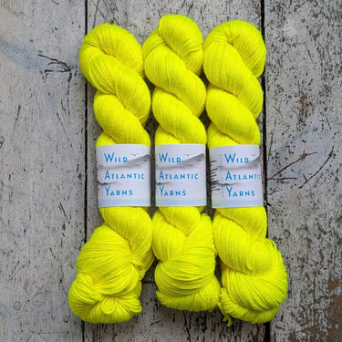 Wild Atlantic | Niamh | Merino & Silk Yarn, Colour: Solar Flare, A luxurious blend of silk and merino combined to produce this beautifully soft base. Niamh means lustre, radiance and brightness which is this sumptuous yarn. With wonderful stitch definitio