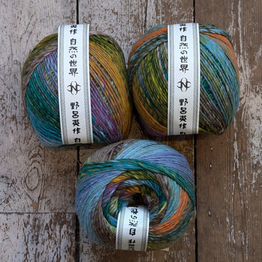 Noro | Ito | Colour Changing Yarn Barrels, colour: Meron 77, Ito is a slubby, worsted weight yarn. 100% wool yarn wound into BIG 200 gram barrels. Ito from Noro will never stop pleasing with this colour changing yarn., Knit With Me